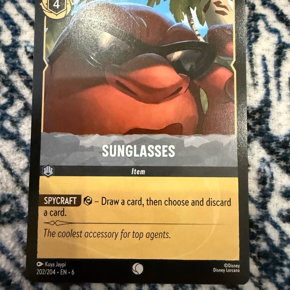 Disney Lorcana Sunglasses Card